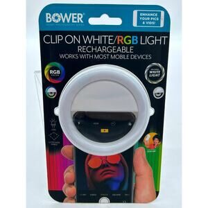 Bower WA-RGB250 RGB Clip-On Selfie LED Ring Light for Smartphones